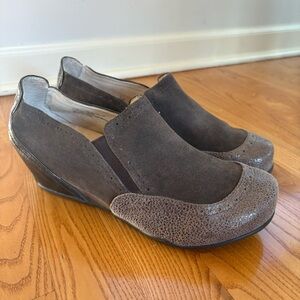 JAMBU shoes Malia Allure leather mule BROWN SPORT WEDGE heel WOMENS SIZE 9.5M